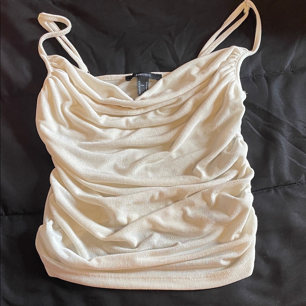 Forever 21 Cream Draped Camisole